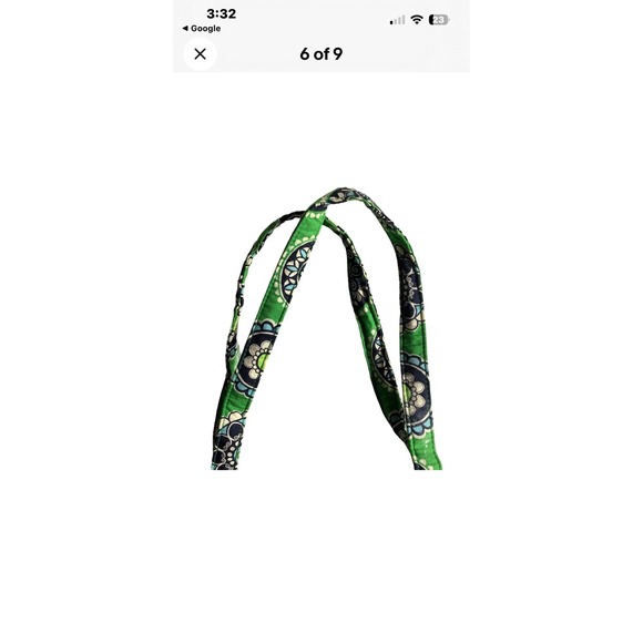 Vera Bradley Cupcake Green Morgan Tote green blue white - Picture 5 of 7